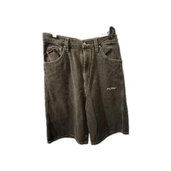 Fubu Jean Shorts Mens 18 Blue The Collection Vintage Baggy Flip Pocket (SV-120)‎ - Picture 1 of 7
